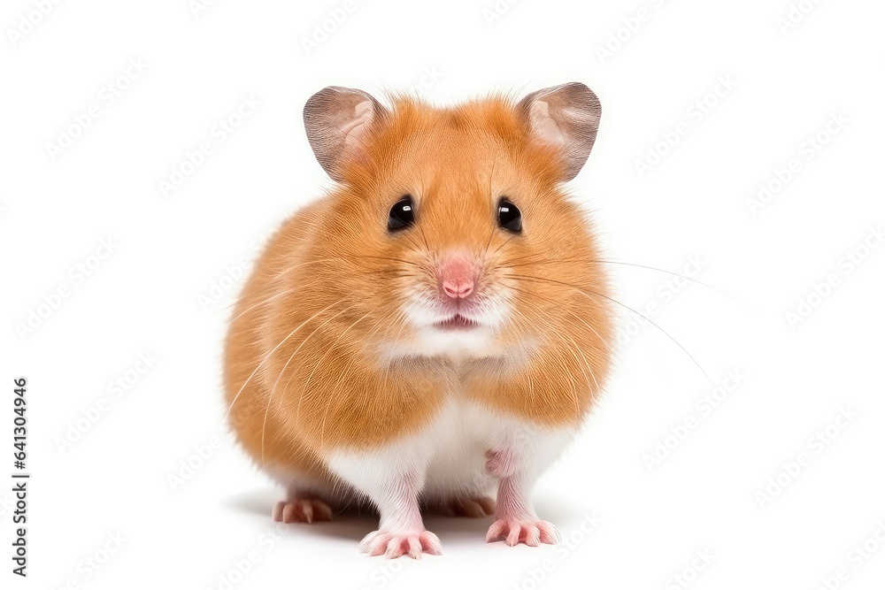 Hamster photo realistic illustration - Generative AI. Hamster photo realistic illustration - Generative AI.
