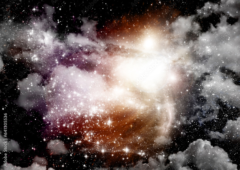 galaxy in a free space. 3D rendering galaxy in a free space. 3D rendering