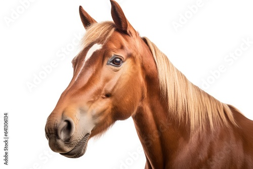 Horse photo realistic illustration - Generative AI. © Mariia