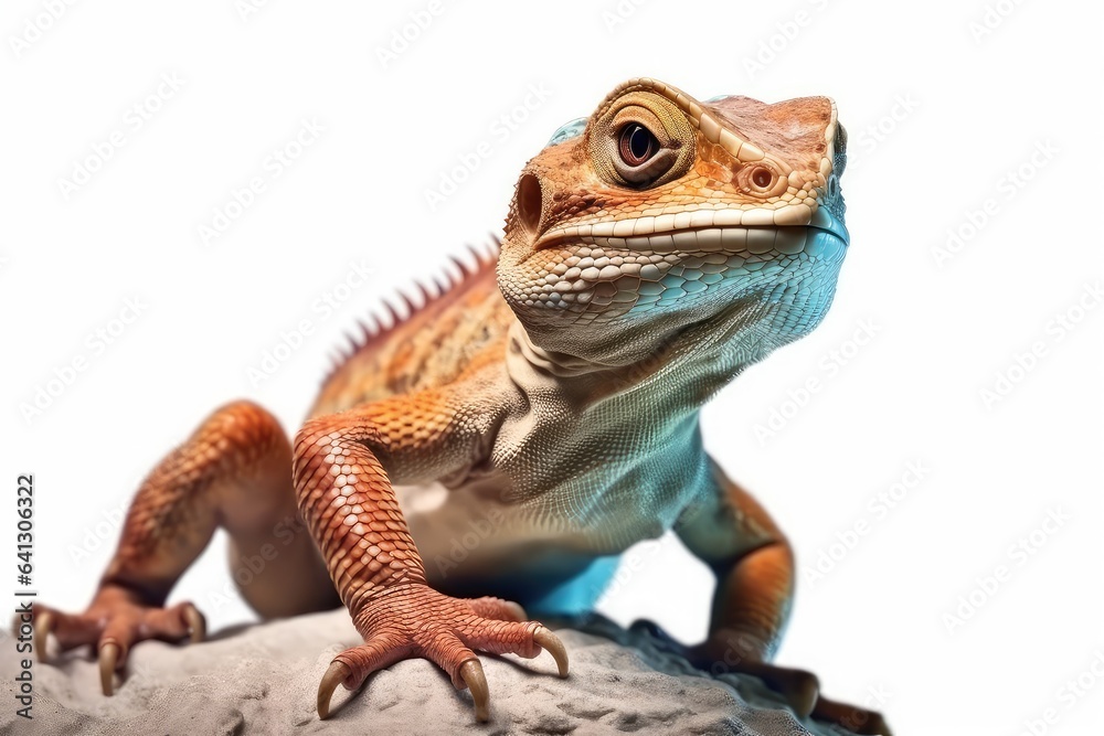 Obraz premium Lizard photo realistic illustration - Generative AI.