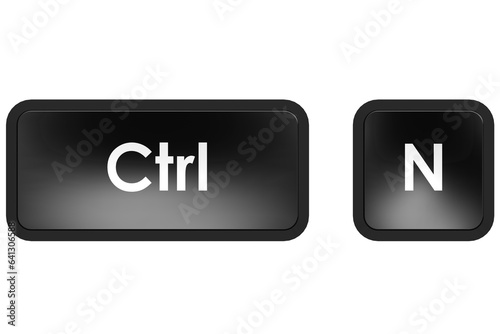 Keyboard computer key for control and N button