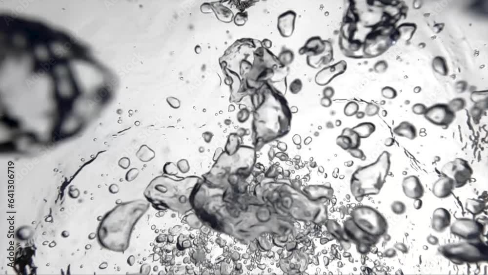 Air bubbles flying in super slow motion 4K.
