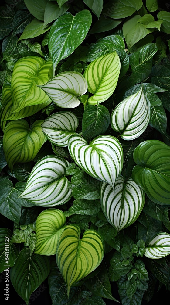 Decorative backgrounds of green leaves with water drops Decorative backgrounds of green leaves with water drops