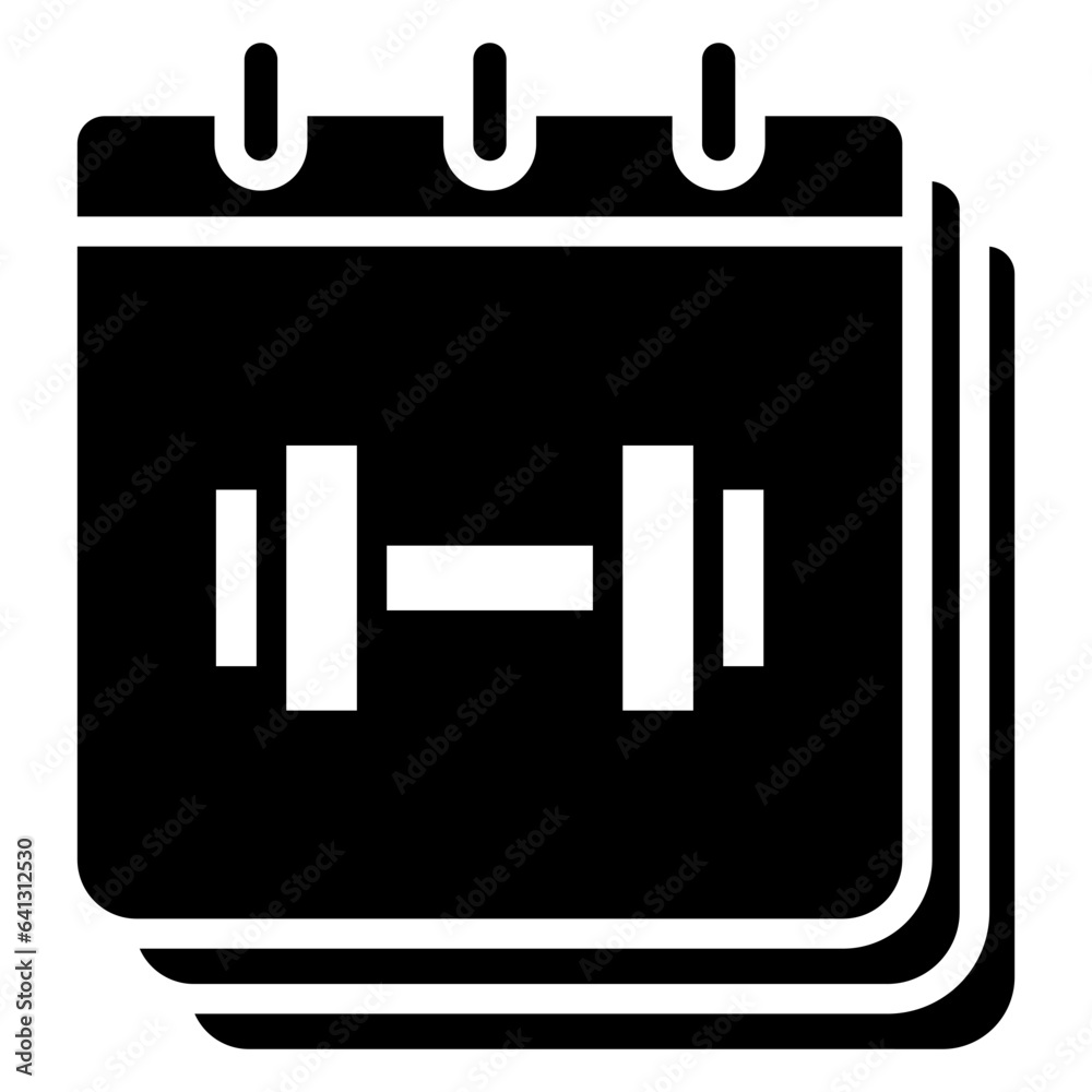Calendar icon often used in design, websites, or applications, banner, flyer to convey specific concepts related to gym and fitness. Calendar icon often used in design, websites, or applications, banner, flyer to convey specific concepts related to gym and fitness.