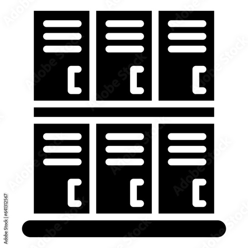 Lockers icon often used in design, websites, or applications, banner, flyer to convey specific concepts related to gym and fitness.