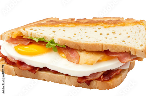 DreamShaper_v7_Sandwich_with_bacon_cheese_and_egg_isolated_on_0