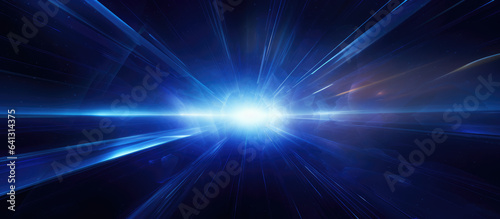 Blue rays on black background
