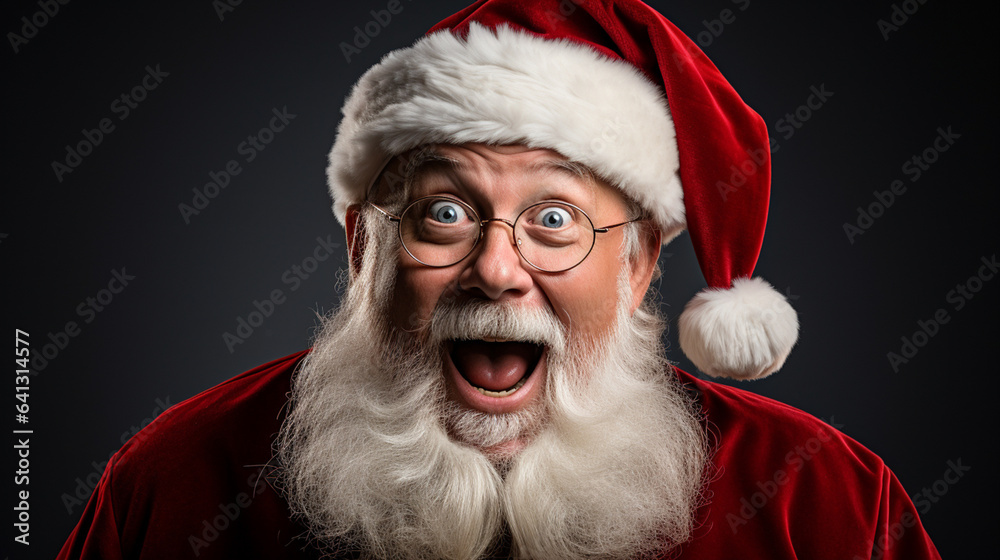 happy santa claus laughing christmas generative ai