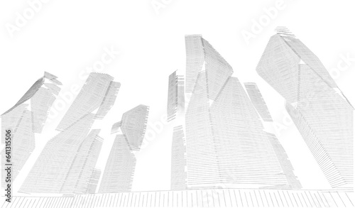 Abstract architectural background 3d rendering 3d illustration