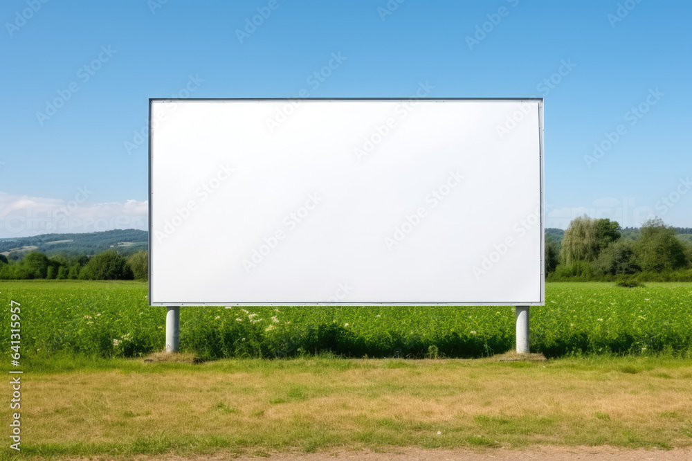 Empty billboard in the middle of a field Empty billboard in the middle of a field