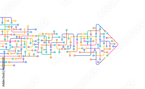 Abstract arrow direction. Technology background. High speed. Hi-tech