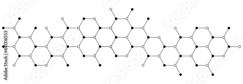 Structure molecule and communication icon. Connected lines with dots. Design for medical, technology, chemistry, science background. photo