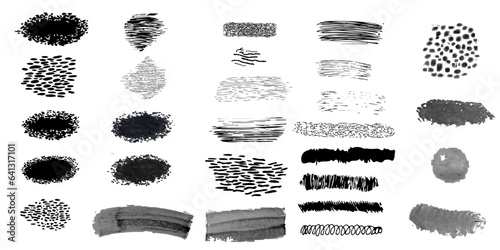 Big set of splashes and grunge textures