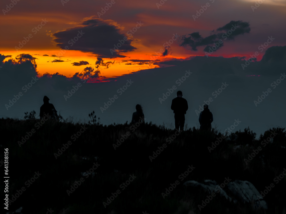 Sunset on a Peak of the Alps in Austria Gailtal