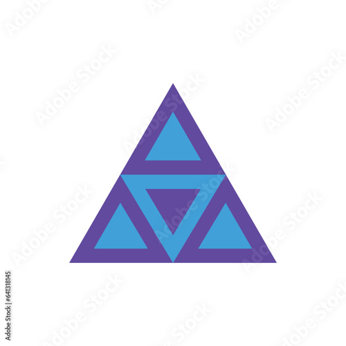 Letter A eight triangles logo. Unique, modern, simple.