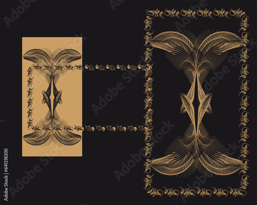 Mystical abstraction. Contemporary art. Avant-garde art. Geometric abstract background. Cubism