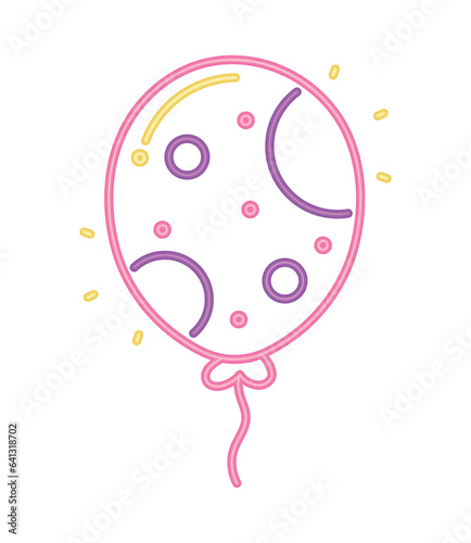 neon helium balloon