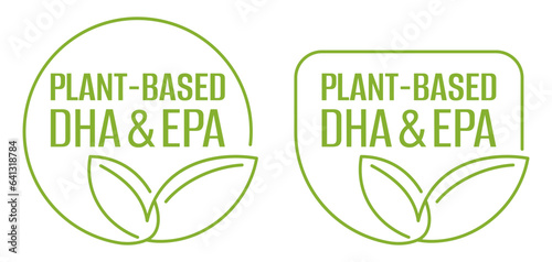 Plant-based DHA and EPA - circle label