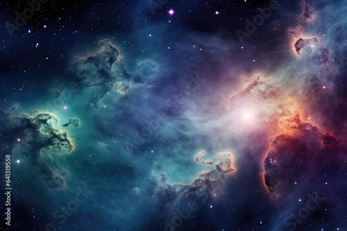 Nebulae in deep space 