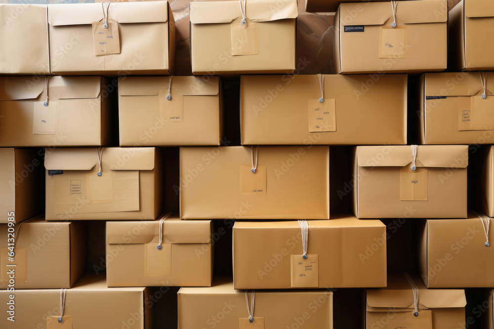 Ecological cardboard boxes. Unmarked. Product boxes. mock-up