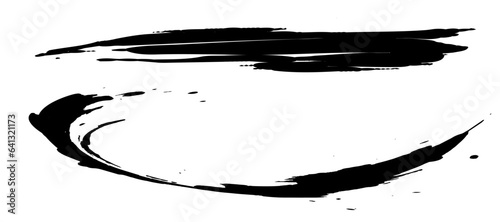 墨で描かれたブラシストローク