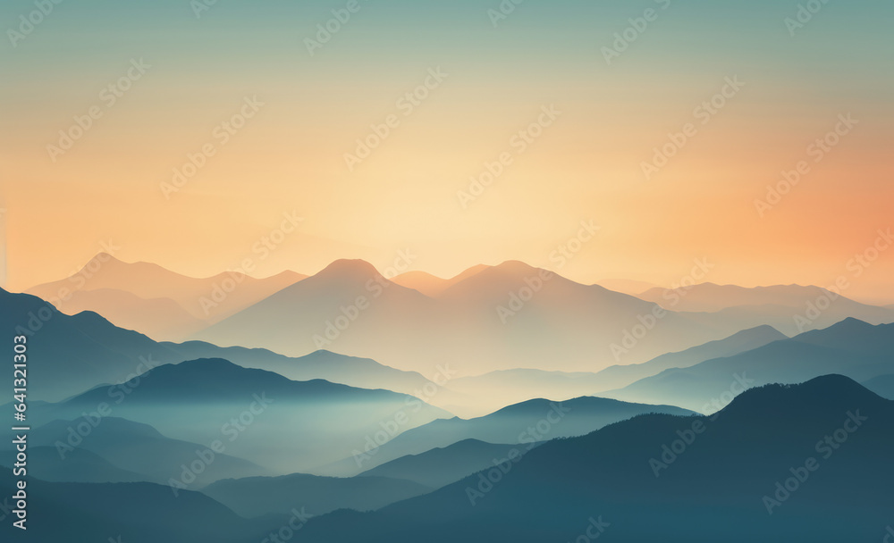 Obraz premium Mountainous landscape in the mist