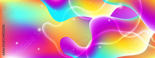 Vector liquid abstract gradient background template