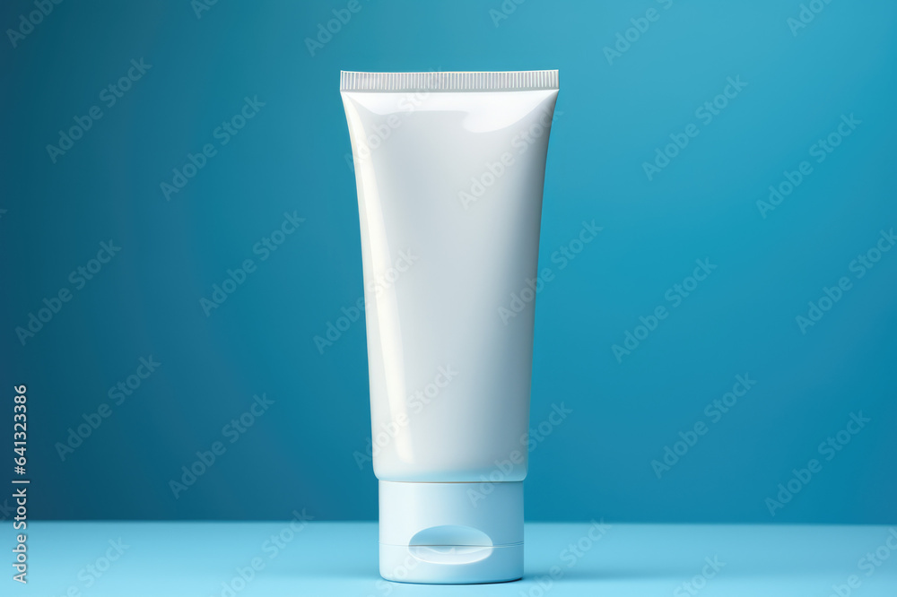 An empty tube of cosmetics. Mock-up, cream advertisement An empty tube of cosmetics. Mock-up, cream advertisement