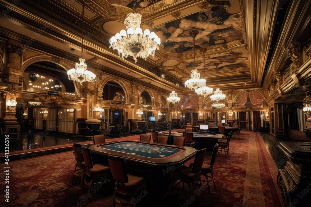 Luxury and elegant casino, generative AI