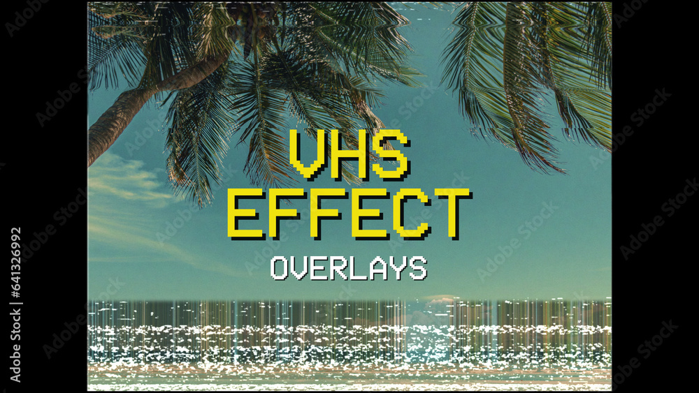 VHS Tape Effect Overlays Stock Template Adobe Stock