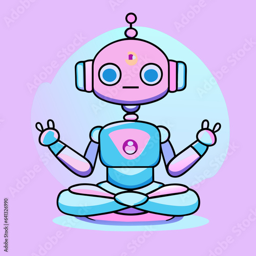 robot doing yoga