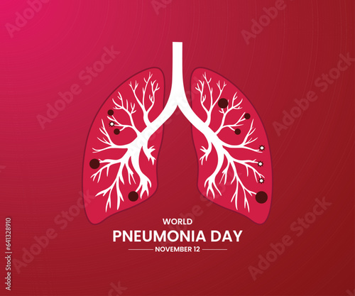 World Pneumonia Day. Pneumonia Day Creative concept. world lung cancer day. lung vector.