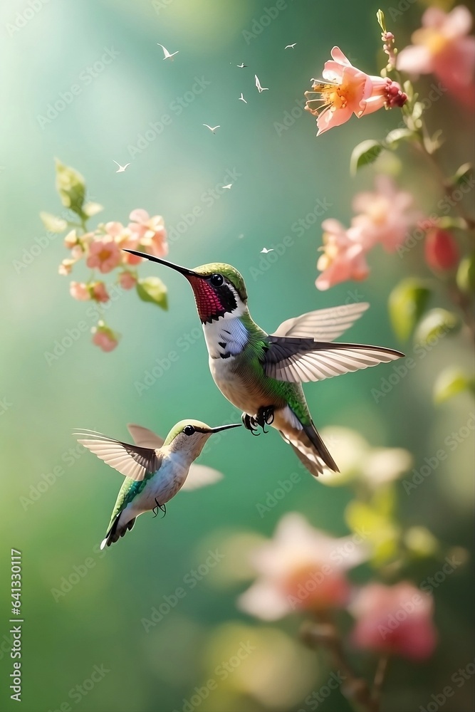 Naklejka premium hummingbirds