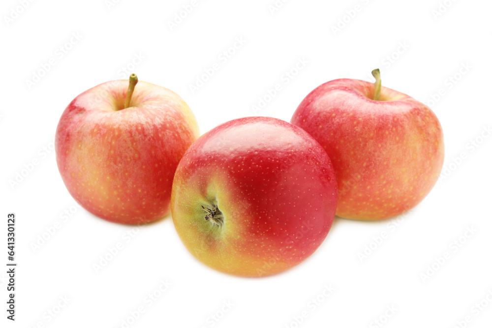 Red apple isolated on white background. Top view Red apple isolated on white background. Top view