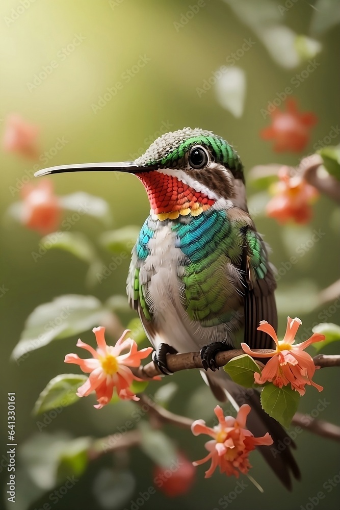 Fototapeta premium hummingbird on a branch
