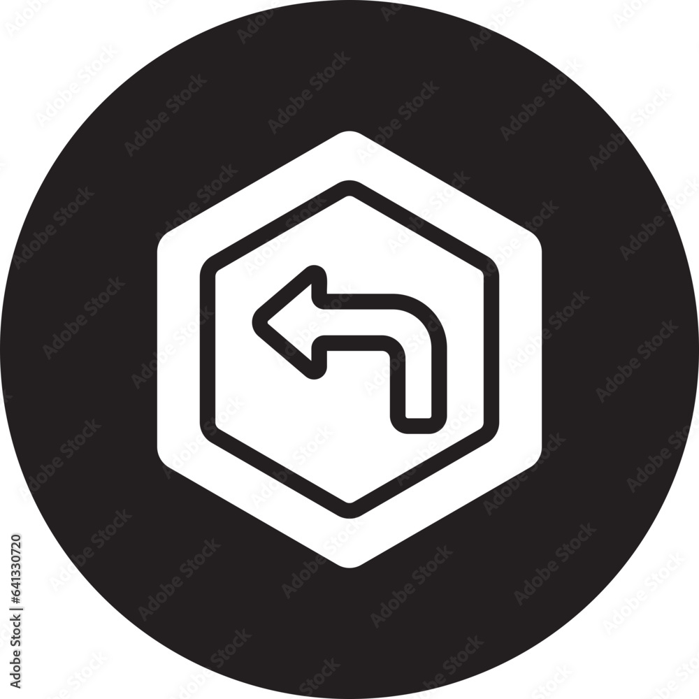 turn left glyph icon turn left glyph icon