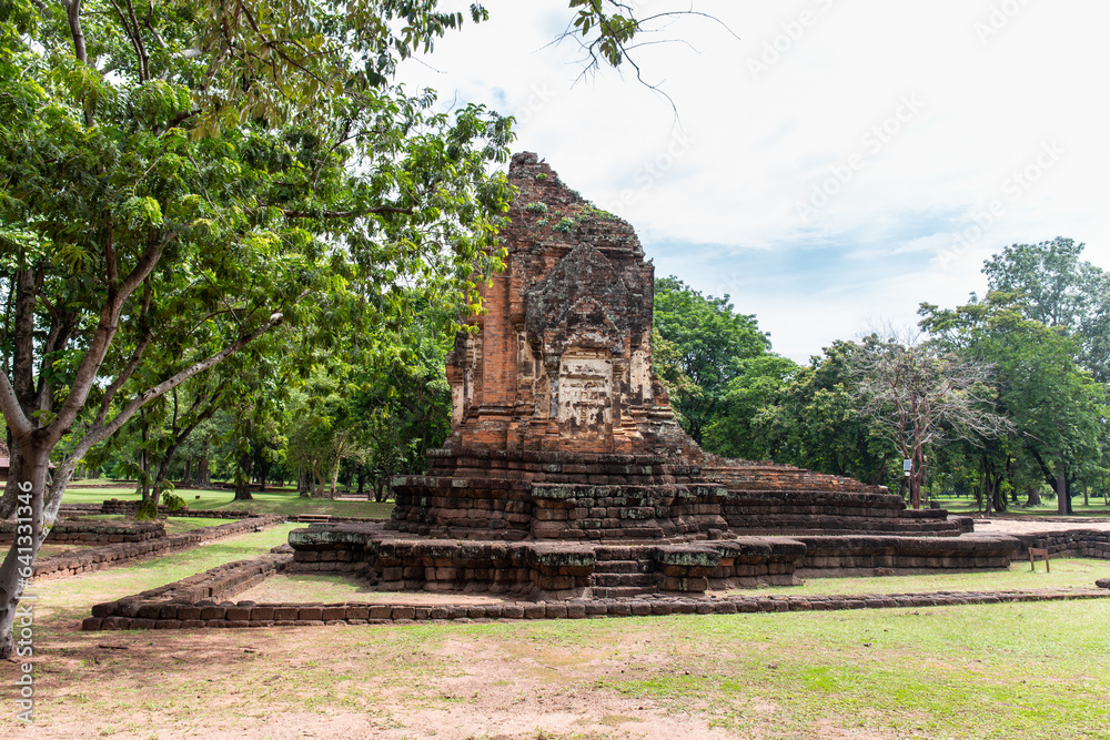 Phra Prang in Si Thep historical park It is an architecture in the Dvaravati period in Phetchabun Province, Thailand.