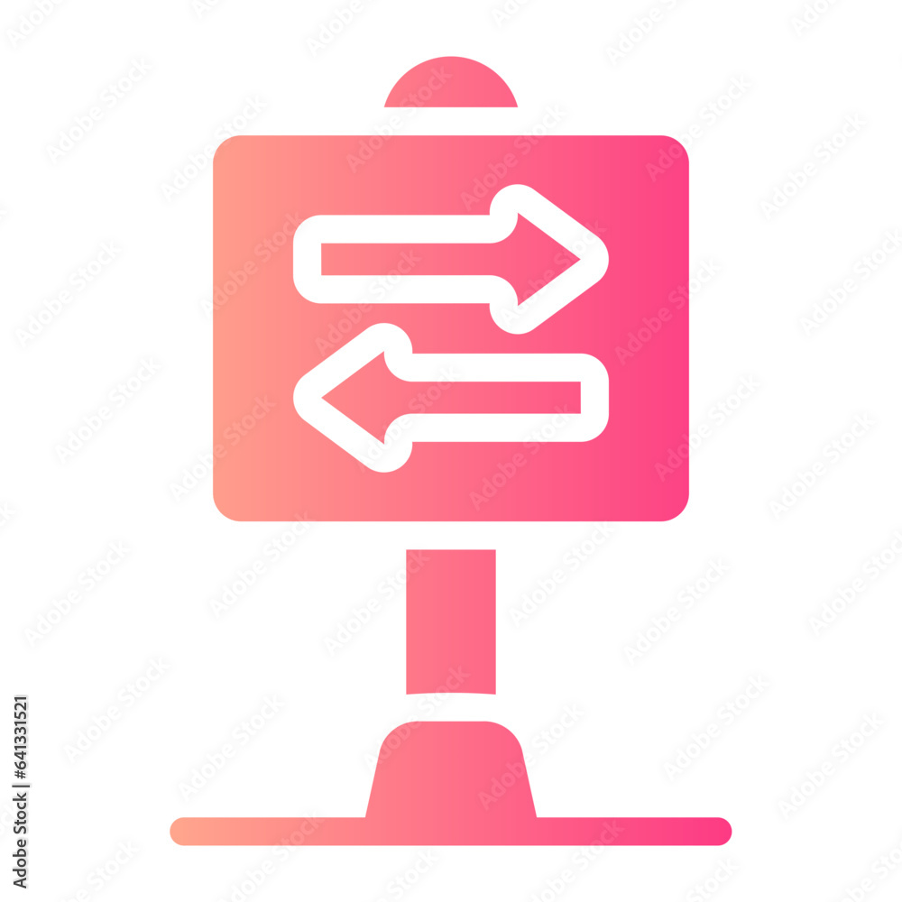 street sign gradient icon street sign gradient icon