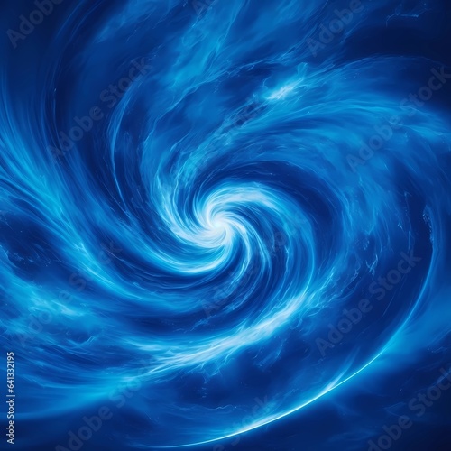 Poster Print Energetic Blue Swirls: An explosion of energetic and dynamic blue-colored flame like swirls that evoke a sense of movement and liveliness, blue light