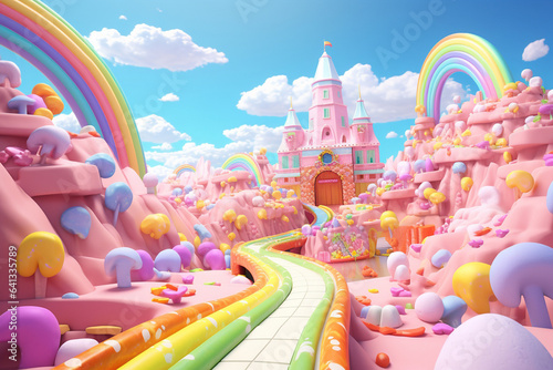 rainbow fairy-tale world of sweets photo