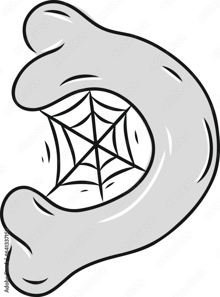 Fototapeta premium Bone With Spider Web