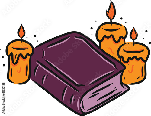 Magic Book and Candles