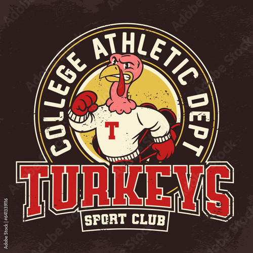 Turkeys College Sport Club Vintage Shirt in Retro Style