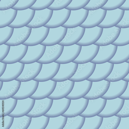 Seamless blue tone vector abstract background, decorative background repetition of fish scale circle shapes.