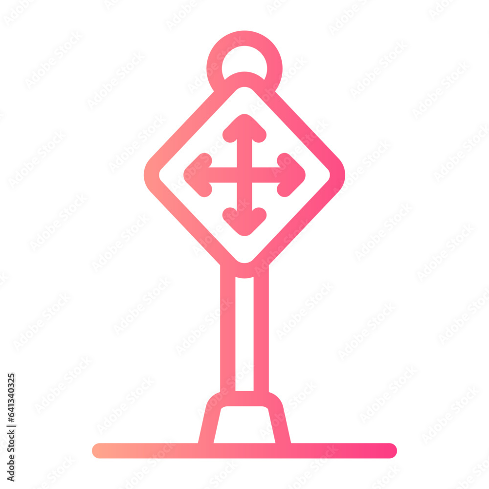 Fototapeta premium intersection gradient icon
