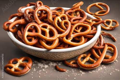 pretzels on a wooden table