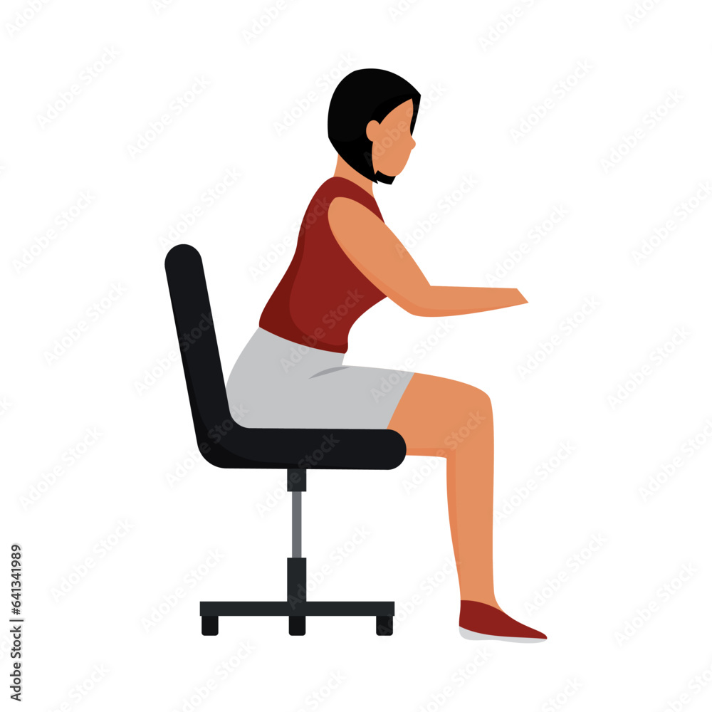 Isolated female business character with a laptop Vector Isolated female business character with a laptop Vector