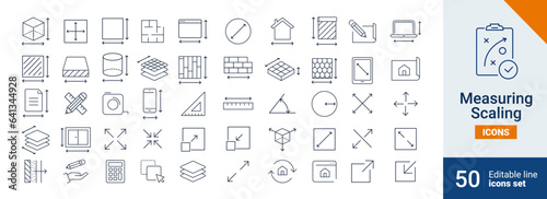 Measuirng icons Pixel perfect. Scale, circle, size, ....