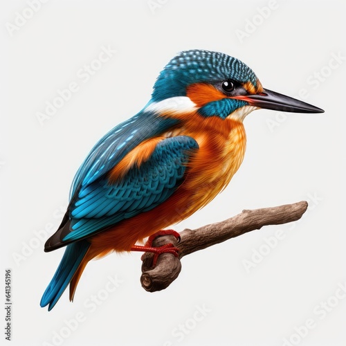 Common Kingfisher (Alcedo atthis) isolated on white background