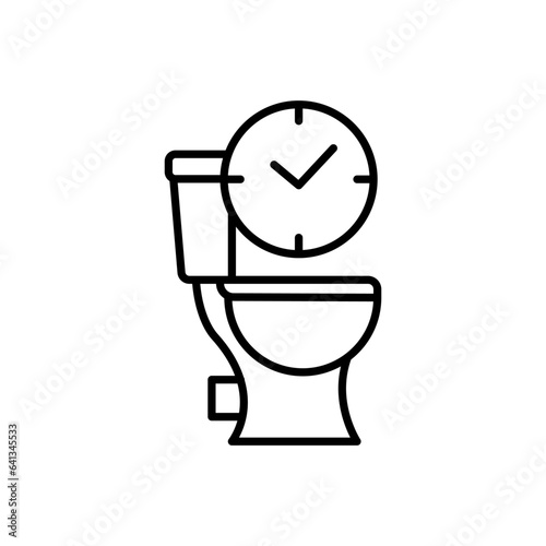 Frequent urination concept editable stroke outline icon isolated on white background flat vector illustration. Pixel perfect. 64 x 64.